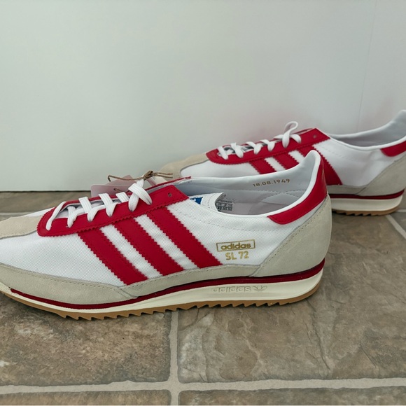 Host Pick! adidas SL 72 OG Red and White Women's Shoes size 9.5 - Picture 2 of 7